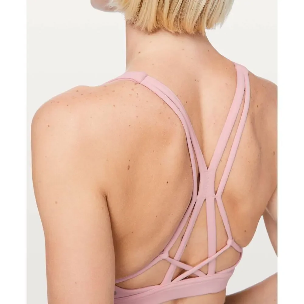 Lululemon Flow Freely Sports Bra Faint Coral Pink 6
